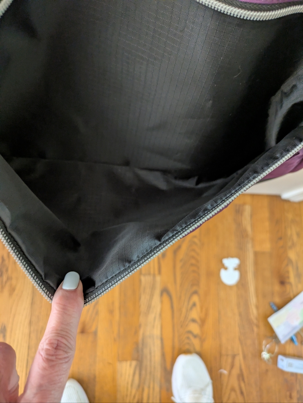 Biaggi Reversible Work Laptop Bag Purple/Black View 5